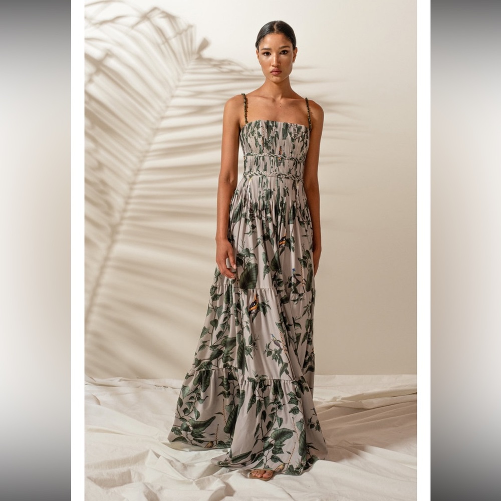 Andres Otalora gown with beaded straps